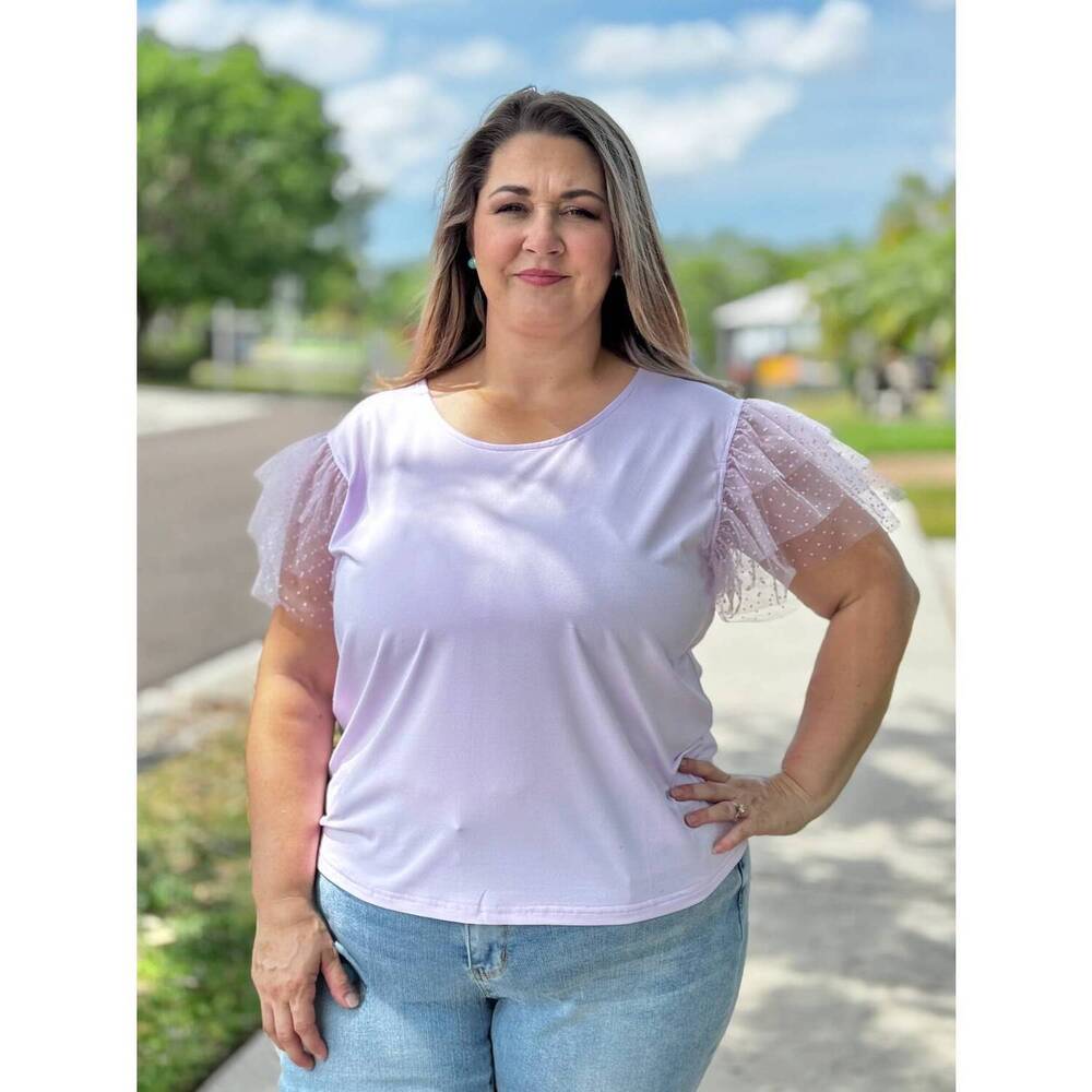 NEW SOUTHERN GRACE springtime sweetheart top in purple